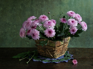 Картинка irina kotlova натюрморт хризантемами цветы хризантемы