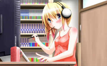 Картинка аниме headphones instrumental