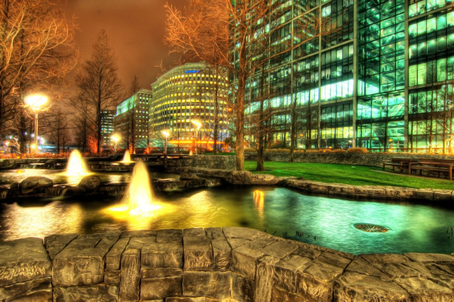 Обои картинки фото города, лондон, великобритания, canary, wharf