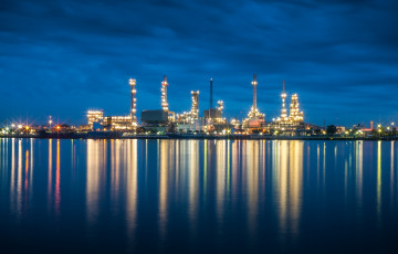 Картинка города бангкок таиланд отражение промышленность предприятие