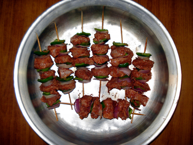 Обои картинки фото еда, шашлык, барбекю