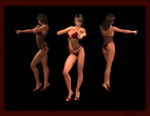 Картинка 3д+графика people+ люди тату взгляд девушки