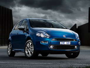 Картинка автомобили fiat punto au-spec 199 2013 синий
