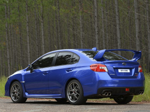 Картинка автомобили subaru 2014 sti wrx синий