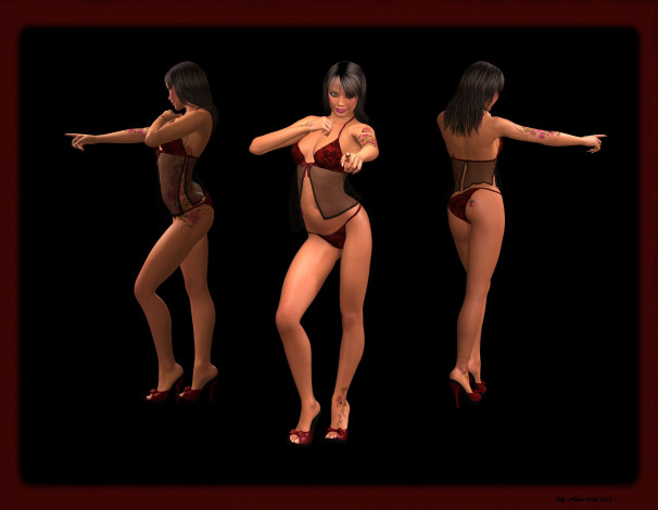 Обои картинки фото 3д графика, people , люди, тату, взгляд, девушки