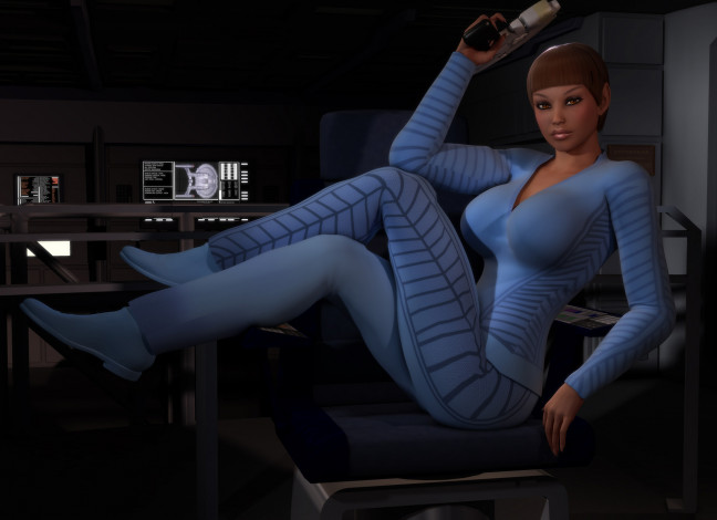 Обои картинки фото 3д графика, people , люди, девушка, взгляд