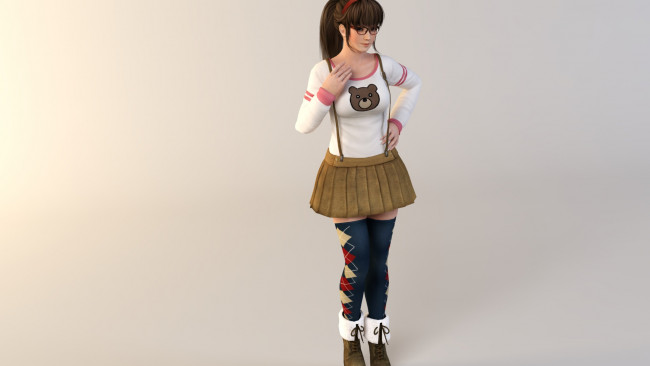 Обои картинки фото 3д графика, anime , аниме, фон, взгляд, девушка