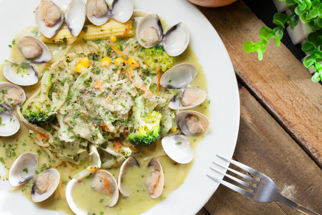 Обои картинки фото еда, рыбные блюда,  с морепродуктами, морепродукты, суп, первое, блюдо