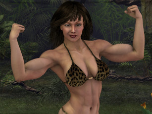 Картинка 3д+графика люди+ people фон жест взгляд девушка