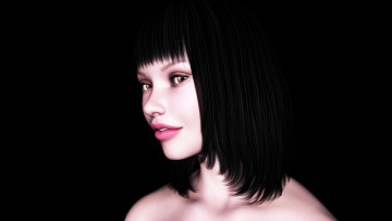Картинка 3д+графика портрет+ portraits взгляд фон девушка