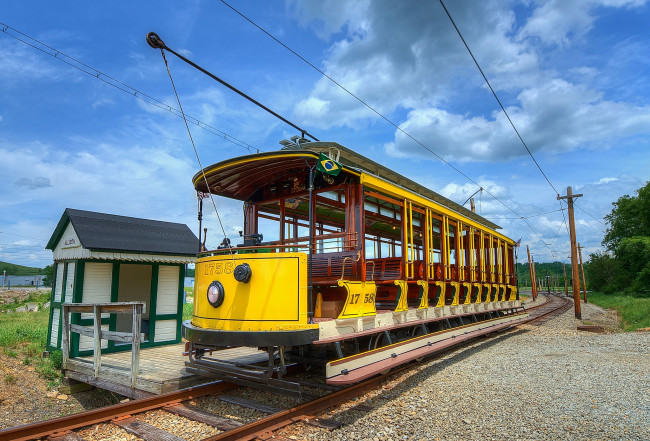 Обои картинки фото техника, трамваи, трамвай, город, рельсы