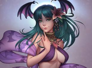 Картинка аниме night+warriors +darkstalkers morrigan aensland dark stalkers jonathan hamilton