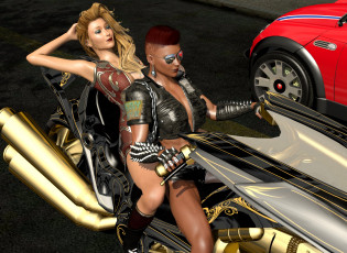 Картинка 3д+графика фантазия+ fantasy взгляд девушки фон