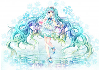 Картинка аниме vocaloid мику девочка