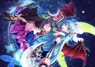 Картинка аниме ангелы +демоны девушка демон