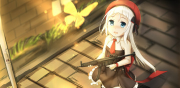 Картинка аниме оружие +техника +технологии девочка