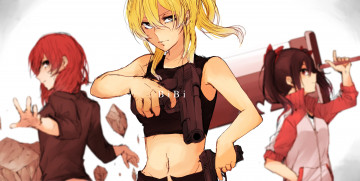 Картинка аниме love+live +school+idol+project девушки оружие