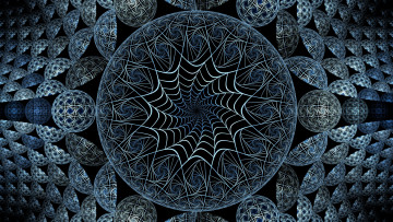 Картинка 3д+графика фракталы+ fractal цвета фон узор