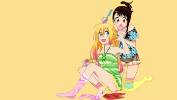 Картинка аниме nisekoi фон взгляд девушка