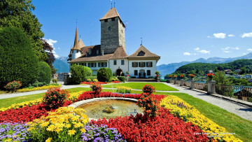 обоя spiez castle, switzerland, города, замок шпиц , швейцария, spiez, castle