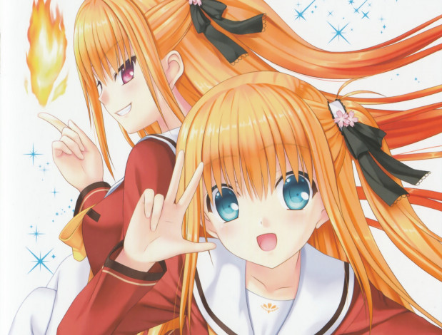 Обои картинки фото аниме, charlotte, kurobane, misa, nishimori, yusa