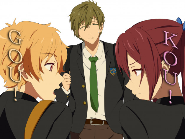 Обои картинки фото аниме, free, девушка, парень