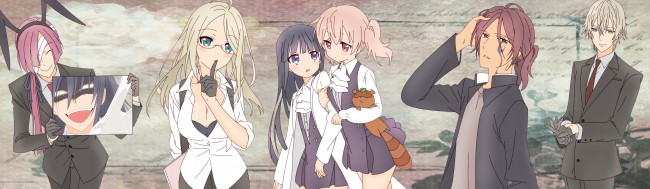 Обои картинки фото аниме, inu x boku ss, персонажи, парни, девушки