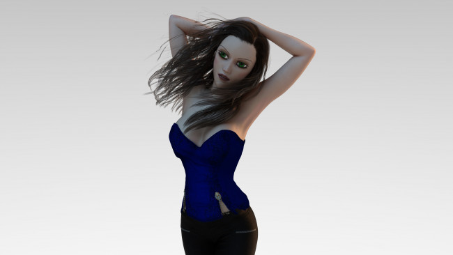 Обои картинки фото 3д графика, люди , people, фон, взгляд, девушка