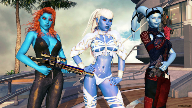 Обои картинки фото 3д графика, существа , creatures, взгляд, халки, оружие, фон