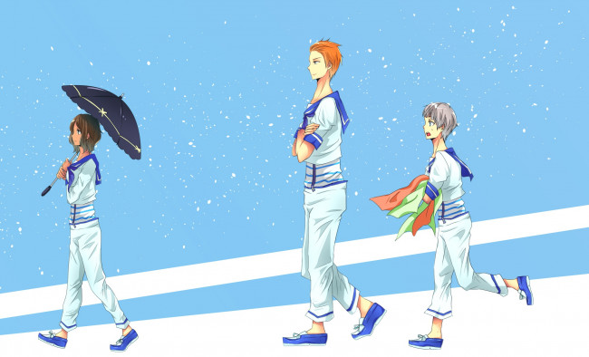 Обои картинки фото аниме, free, парни, девочка