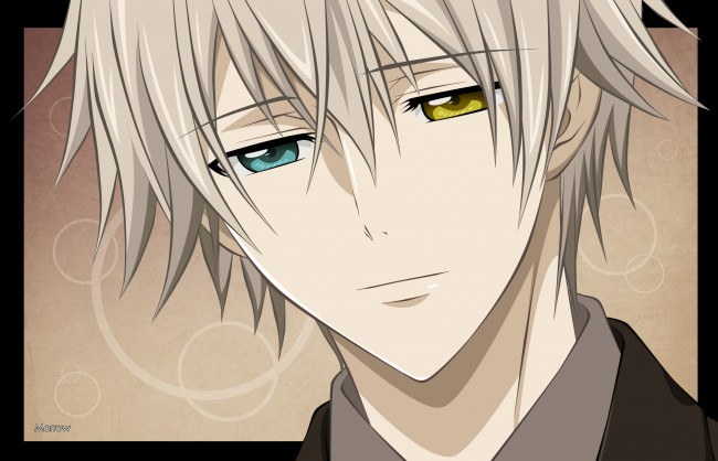 Обои картинки фото аниме, inu x boku ss, лис, парень, взгляд