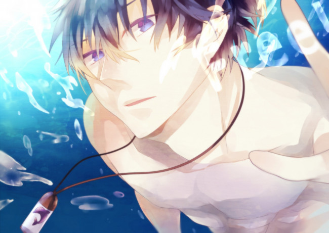 Обои картинки фото аниме, free, парень