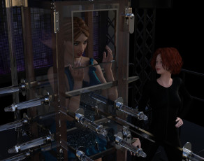 Картинка 3д+графика люди+ people девушки взгляд фон