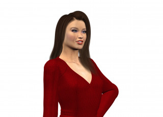 Картинка 3д+графика люди+ people фон взгляд девушка