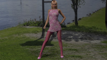 Картинка 3д+графика люди+ people девушка взгляд фон