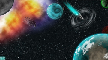 Картинка космос арт вселенная планеты звёзды созвездия