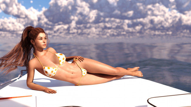 Обои картинки фото 3д графика, люди , people, фон, взгляд, девушка