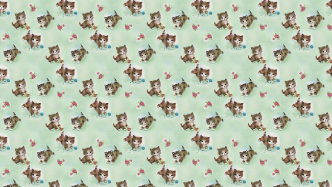 Обои картинки фото рисованное, животные,  коты, настроение, текстура, арт, котёнок, детская, клубок, игра