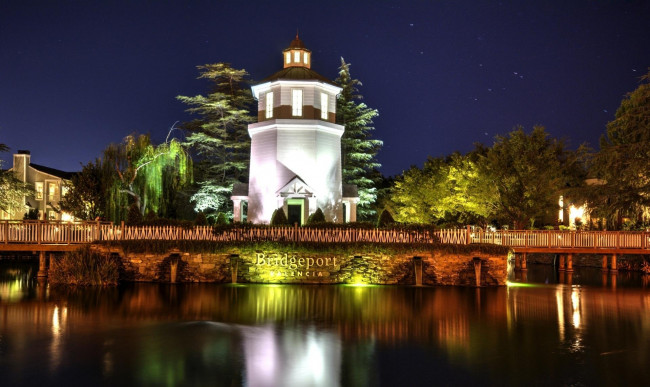 Обои картинки фото города, валенсия , испании, река, мост, башня