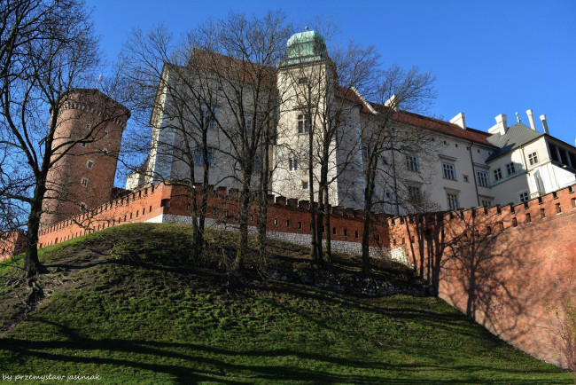 Обои картинки фото города, краков , польша, башни, стены, замок