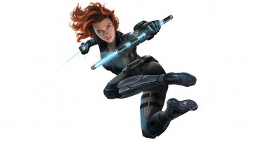 Картинка рисованное кино девушка фон взгляд оружие