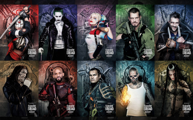 Обои картинки фото кино фильмы, suicide squad, slipknot, will, smith, adam, beach, katana, suicide, squad, harley, quinn, joel, kinnaman, jared, leto, cara, delevingne, joker, karen, fukuhara, deadshot, captain, boomerang, killer, croc, movie, margot, robbie, rick, flag, jai, courtney, отряд, самоубийц