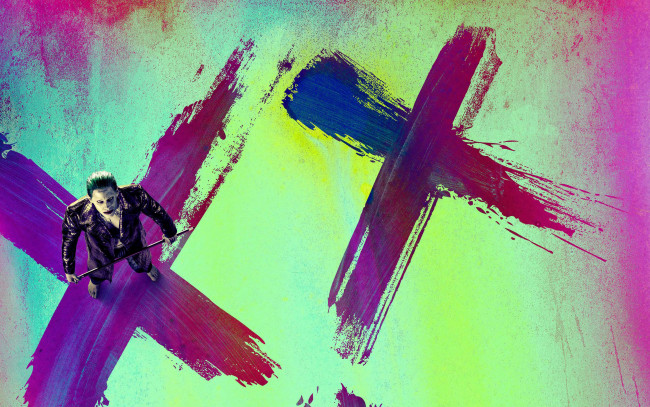 Обои картинки фото кино фильмы, suicide squad, трость, босиком, the, joker, фон, постер, вид, сверху, джаред, лето, jared, leto, стоит, пиджак, отряд, самоубийц, suicide, squad