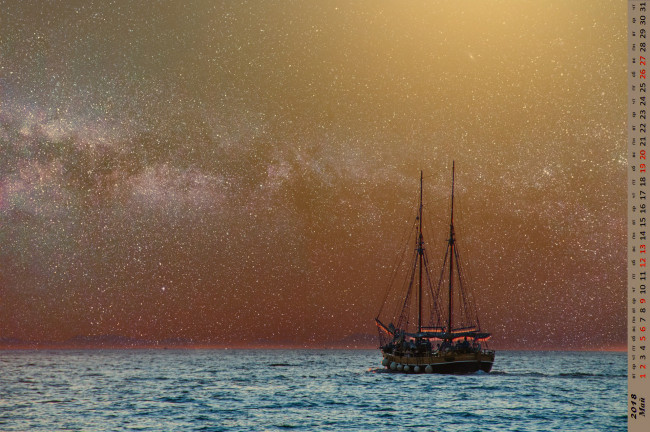 Обои картинки фото календари, техника,  корабли, водоем, парусник