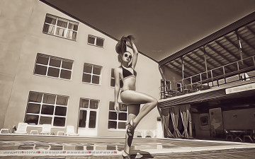 Картинка календари компьютерный+дизайн очки поза девушка здание