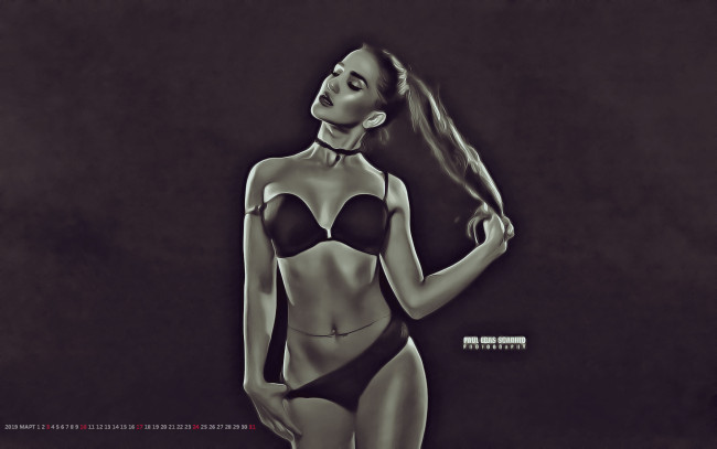 Обои картинки фото календари, компьютерный дизайн, девушка