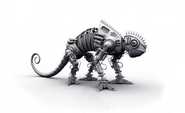 Картинка 3д+графика моделирование+ modeling хамелеон робот