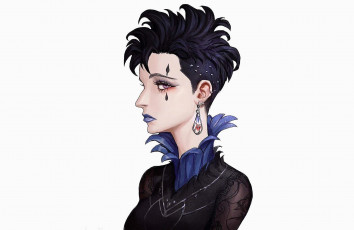 Картинка рисованное люди девушка профиль