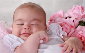 Картинка разное люди ребенок цветы