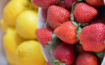 Картинка еда клубника +земляника ягоды крупная